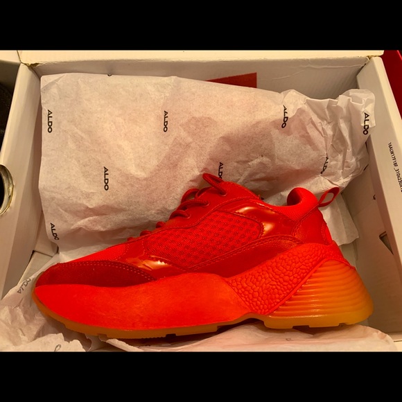 👟❤️NEW ALDO "ASTAONDRA-62" RED CHUNKY SNEAKERS 👟❤️ - Picture 2 of 5